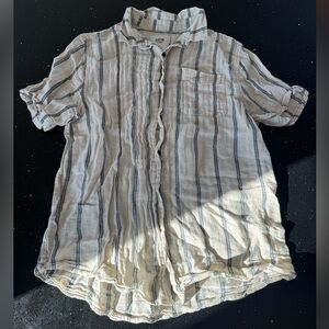 Katin Beige and Navy Striped Shirt